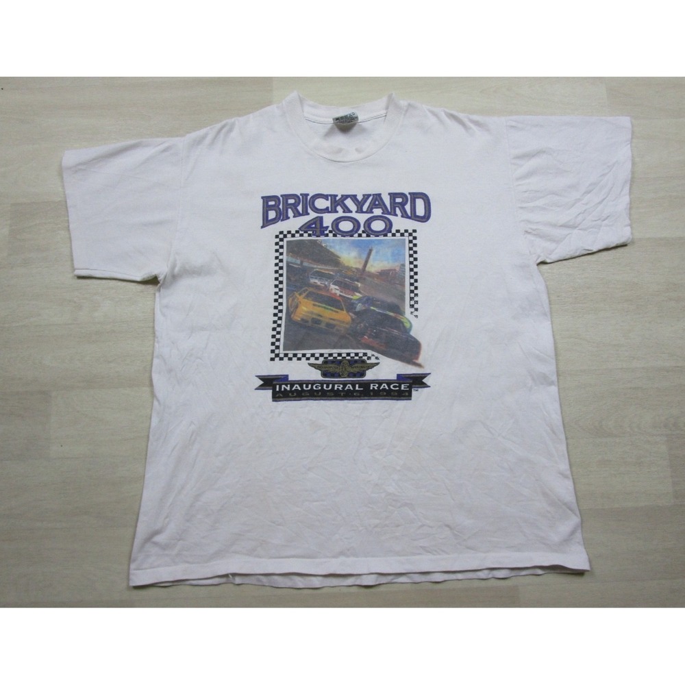 Vintage 90s NASCAR Brickyard 400 Racing T-Shirt Men's (XL) Inaugural Race 1994